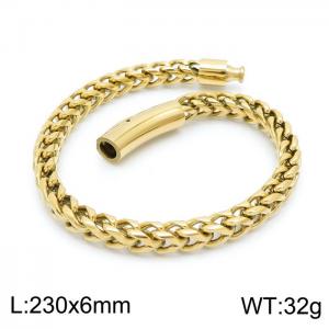 Stainless Steel Gold-plating Bracelet - KB147493-KFC