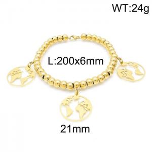 Stainless Steel Gold-plating Bracelet - KB147691-Z