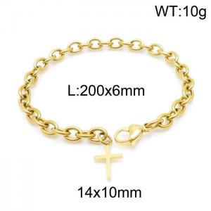 Stainless Steel Gold-plating Bracelet - KB147701-Z
