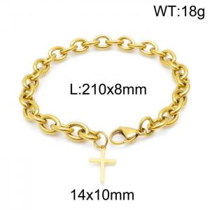 Stainless Steel Gold-plating Bracelet - KB147703-Z