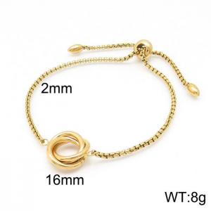 Stainless Steel Gold-plating Bracelet - KB147733-HR