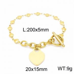 Stainless Steel Gold-plating Bracelet - KB147739-Z