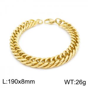 Stainless Steel Gold-plating Bracelet - KB147916-Z