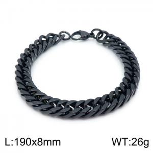 Stainless Steel Black-plating Bracelet - KB147917-Z