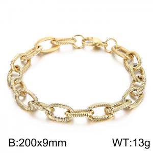 Stainless Steel Gold-plating Bracelet - KB147949-Z