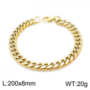 Stainless Steel Gold-plating Bracelet - KB147970-Z