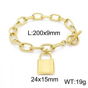 Stainless Steel Gold-plating Bracelet - KB147988-Z