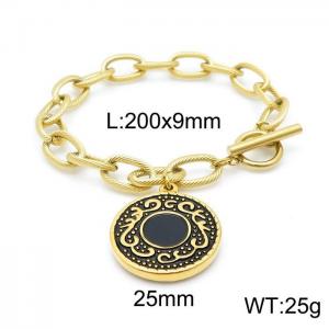 Stainless Steel Gold-plating Bracelet - KB147996-Z