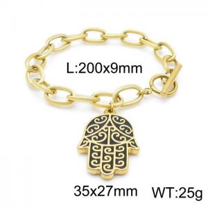 Stainless Steel Gold-plating Bracelet - KB148002-Z