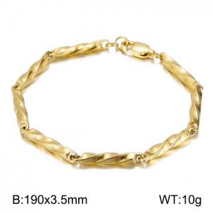 Stainless Steel Gold-plating Bracelet - KB148087-Z