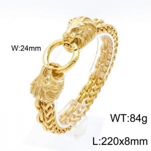 Stainless Steel Gold-plating Bracelet - KB148102-KFC