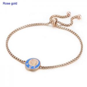 Stainless Steel Rose Gold-plating Bracelet - KB148174-KFC
