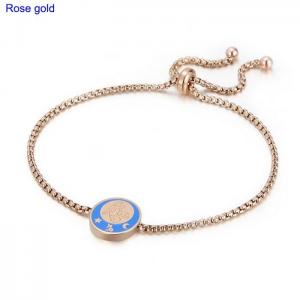 Stainless Steel Rose Gold-plating Bracelet - KB148175-KFC