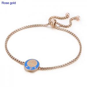 Stainless Steel Rose Gold-plating Bracelet - KB148177-KFC
