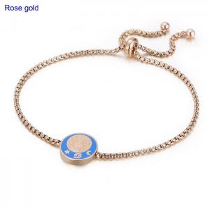 Stainless Steel Rose Gold-plating Bracelet - KB148178-KFC