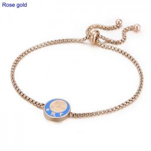 Stainless Steel Rose Gold-plating Bracelet - KB148179-KFC