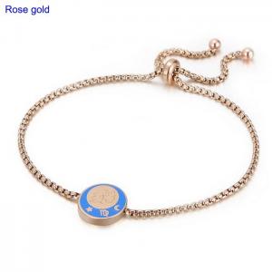 Stainless Steel Rose Gold-plating Bracelet - KB148180-KFC