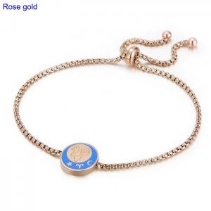 Stainless Steel Rose Gold-plating Bracelet - KB148181-KFC