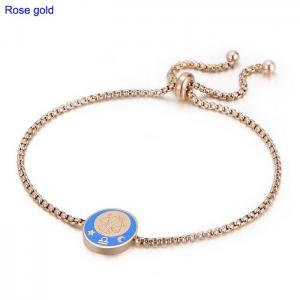 Stainless Steel Rose Gold-plating Bracelet - KB148182-KFC
