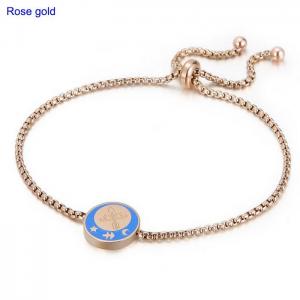Stainless Steel Rose Gold-plating Bracelet - KB148183-KFC