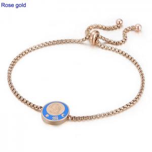 Stainless Steel Rose Gold-plating Bracelet - KB148184-KFC