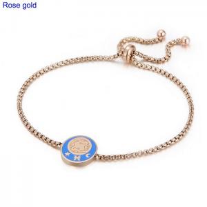 Stainless Steel Rose Gold-plating Bracelet - KB148185-KFC