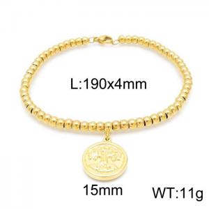 Stainless Steel Gold-plating Bracelet - KB148235-Z