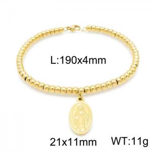 Stainless Steel Gold-plating Bracelet - KB148237-Z