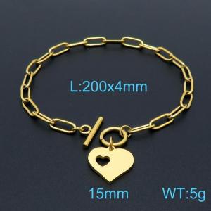 Stainless Steel Gold-plating Bracelet - KB148248-Z