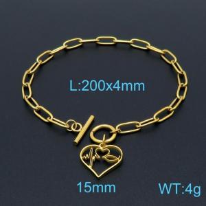 Stainless Steel Gold-plating Bracelet - KB148250-Z