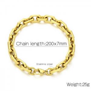 Stainless Steel Gold-plating Bracelet - KB148407-Z