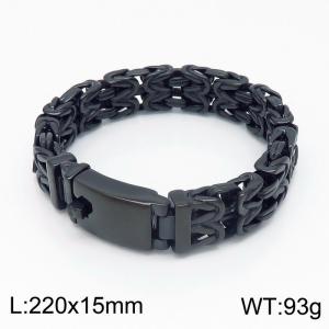 Stainless Steel Black-plating Bracelet - KB148592-KJX