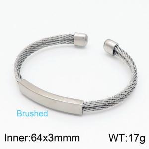 Stainless Steel Wire Bangle - KB148611-KLHQ