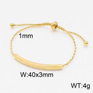 Stainless Steel Gold-plating Bracelet - KB148686-HM