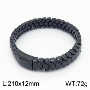 Stainless Steel Black-plating Bracelet - KB148844-KJX