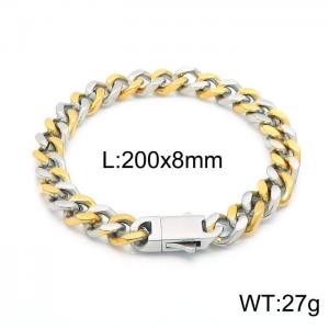 Stainless Steel Gold-plating Bracelet - KB148900-Z