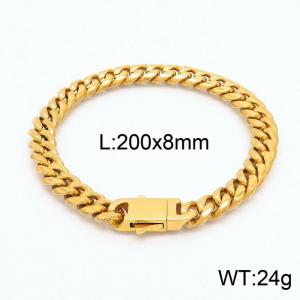 Stainless Steel Gold-plating Bracelet - KB148903-Z