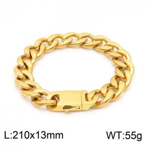 Stainless Steel Gold-plating Bracelet - KB148907-Z