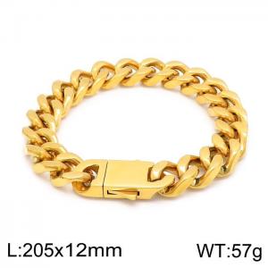 Stainless Steel Gold-plating Bracelet - KB148908-Z