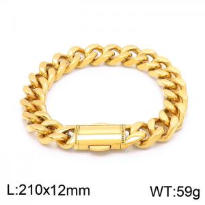Stainless Steel Gold-plating Bracelet - KB148910-Z