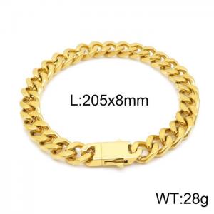 Stainless Steel Gold-plating Bracelet - KB148912-Z