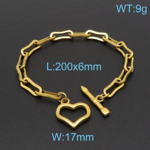 Stainless Steel Gold-plating Bracelet - KB148919-Z