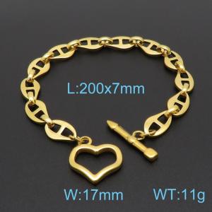 Stainless Steel Gold-plating Bracelet - KB148921-Z