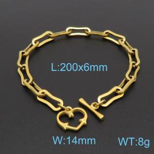 Stainless Steel Gold-plating Bracelet - KB148923-Z