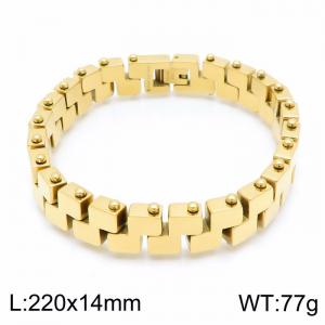 Stainless Steel Gold-plating Bracelet - KB149163-KFC