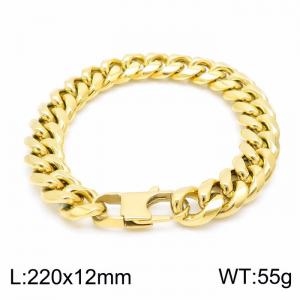 Stainless Steel Gold-plating Bracelet - KB149164-KFC