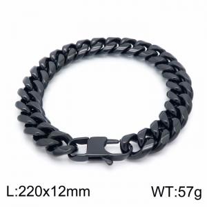 Stainless Steel Black-plating Bracelet - KB149165-KFC