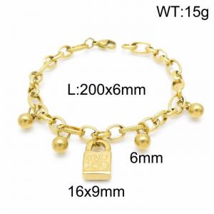 Stainless Steel Gold-plating Bracelet - KB149186-Z