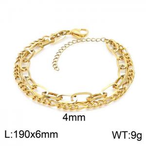 Stainless Steel Gold-plating Bracelet - KB149304-Z