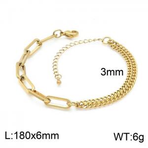 Stainless Steel Gold-plating Bracelet - KB149305-Z